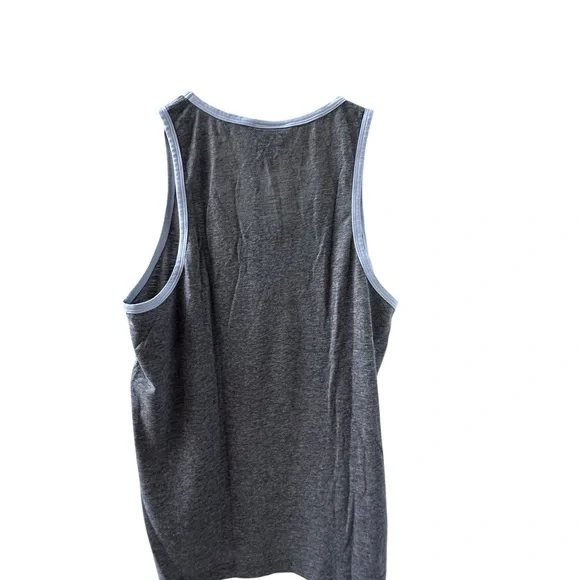 Andrew Christian Men’s Gray Stripe Tank Top Large Athletic Sleeveless Shirt - Picture 4 of 10